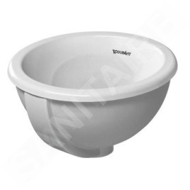 Duravit Architec - Lavabo sans trou, avec trop-plein Bali, diamètre 335 mm, blanc - lavabo 0473340031