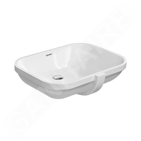 Duravit D-Code - Vasque à encastrer 560x400 mm, sans trou, blanc alpin 0338560000