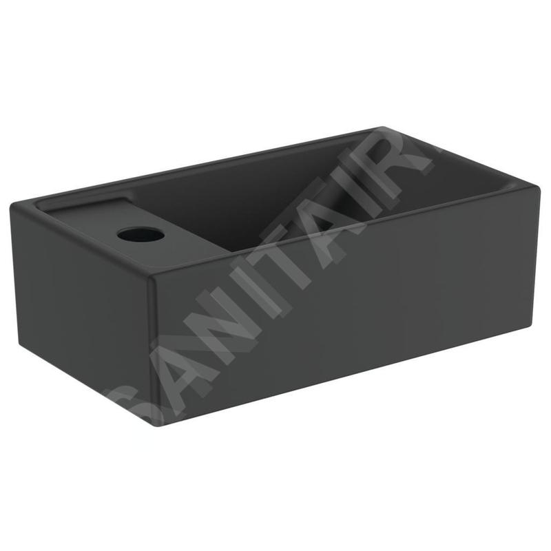 Ideal Standard Tempo - Lave-mains 370x210 mm, sans trop-plein, trou pour robinetterie à gauche, noir E2113V3
