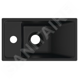 Ideal Standard Tempo - Lave-mains 370x210 mm, sans trop-plein, trou pour robinetterie à gauche, noir E2113V3