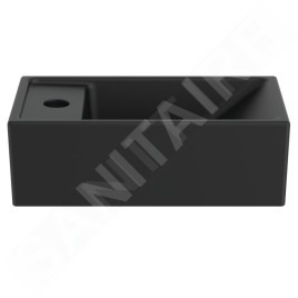 Ideal Standard Tempo - Lave-mains 370x210 mm, sans trop-plein, trou pour robinetterie à gauche, noir E2113V3