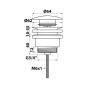 Bruckner Accessoires - Bonde de lavabo 1 1/4, Click Clack, chrome 151.307.1 Bruckner Accessoires - Bonde de lavabo 1 1/4, Click Clack, chrome 151.307.1