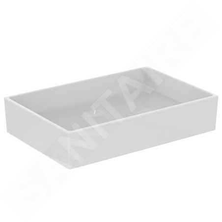 Ideal Standard Extra - Lavabo à poser 600x400 mm, sans trop-plein, blanc T374001