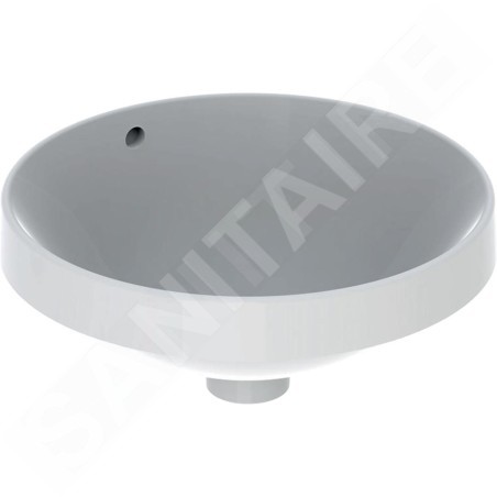 Geberit VariForm - Vasque à encastrer, diamètre 400 mm, avec trop-plein, blanc 500.700.01.2