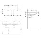 Geberit Smyle Square - Double lavabo 1200x480 mm, avec trop-plein, sans trou pour robinetterie, blanc 500.224.01.1 Geberit Smyle Square - Double lavabo 1200x480 mm, avec trop-plein, sans trou pour robinetterie, blanc 500.224.01.1
