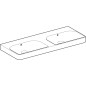 Geberit Smyle Square - Double lavabo 1200x480 mm, avec trop-plein, sans trou pour robinetterie, blanc 500.224.01.1 Geberit Smyle Square - Double lavabo 1200x480 mm, avec trop-plein, sans trou pour robinetterie, blanc 500.224.01.1