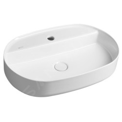 Sapho Isvea - Lavabo à poser 60x40 cm, trou pour robinet, blanc 10NF65060