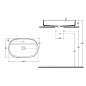 Sapho Isvea - Lavabo à poser 60x40 cm, trou pour robinet, blanc 10NF65060 Sapho Isvea - Lavabo à poser 60x40 cm, trou pour robinet, blanc 10NF65060