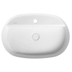 Sapho Isvea - Lavabo à poser 60x40 cm, trou pour robinet, blanc 10NF65060