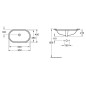 Villeroy & Boch O.novo - Vasque sans trou à installer par le bas, avec trop-plein, 600 mm x 350 mm, blanc- vasque 41626001 Villeroy & Boch O.novo - Vasque sans trou à installer par le bas, avec trop-plein, 600 mm x 350 mm, blanc- vasque 41626001