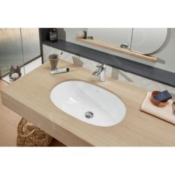 Villeroy & Boch O.novo - Vasque sans trou à installer par le bas, avec trop-plein, 600 mm x 350 mm, blanc- vasque 41626001