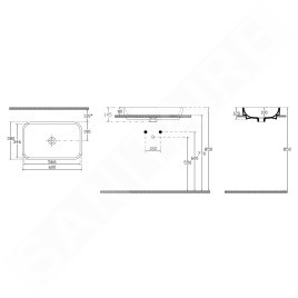 Sapho Isvea Sott - Vasque Aqua, 600x380 mm, blanc 10SQ50060