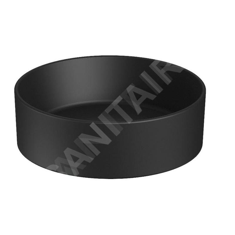 Jika Cubito Pure - Vasque à poser, diamètre 40 cm, sans trop-plein, noir mat H8184207161121 Jika Cubito Pure - Vasque à poser, diamètre 40 cm, sans trop-plein, noir mat H8184207161121