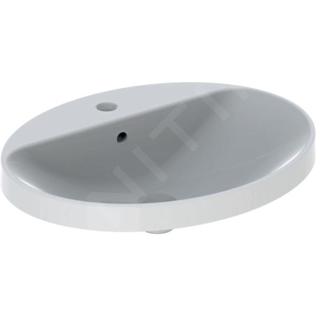 Geberit VariForm - Vasque à encastrer 600x480 mm, avec trop-plein, trou pour robinetterie, blanc 500.724.01.2