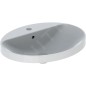 Geberit VariForm - Vasque à encastrer 600x480 mm, avec trop-plein, trou pour robinetterie, blanc 500.724.01.2