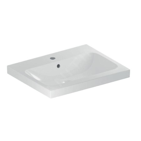 Geberit iCon - Lavabo 600x480x160 mm, avec trop-plein, avec trou pour robinetterie, blanc 501.834.00.1