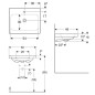 Geberit iCon - Lavabo 600x480x160 mm, avec trop-plein, avec trou pour robinetterie, blanc 501.834.00.1 Geberit iCon - Lavabo 600x480x160 mm, avec trop-plein, avec trou pour robinetterie, blanc 501.834.00.1