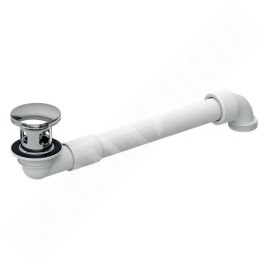 Geberit Accessoires - Siphon gain de place, pour les lavabos avec trop-plein, ClickClack, chrome 152.071.21.1