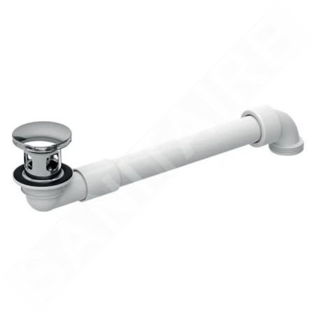 Geberit Accessoires - Siphon gain de place, pour les lavabos avec trop-plein, ClickClack, chrome 152.071.21.1