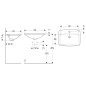 Geberit Selnova Square - Lavabo 60x45 cm, avec trop-plein, trou pour robinetterie, blanc 500.307.01.7 Geberit Selnova Square - Lavabo 60x45 cm, avec trop-plein, trou pour robinetterie, blanc 500.307.01.7