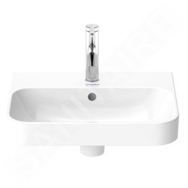 Duravit Happy D.2 Plus - Vasque 500x400 mm, avec un trou pour robinet, avec WonderGliss, blanc 23605000001
