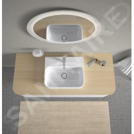 Duravit Happy D.2 Plus - Vasque 500x400 mm, avec un trou pour robinet, avec WonderGliss, blanc 23605000001