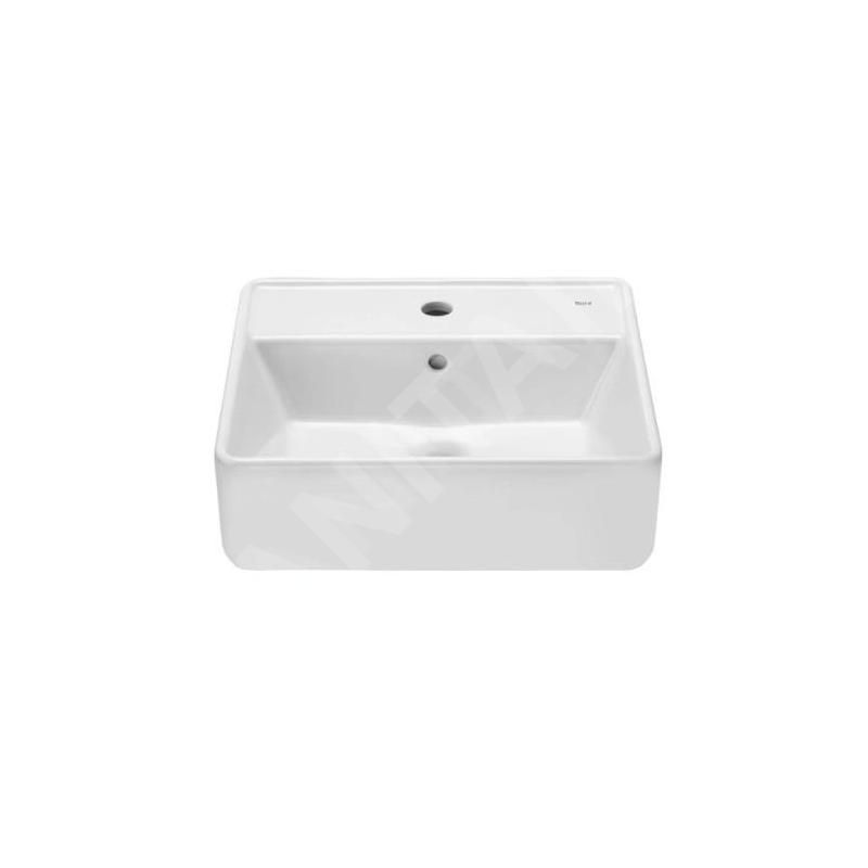 Roca The Gap - Vasque 420x390 mm, avec trop-plein, trou pour robinetterie, blanc A3270MM000 Roca The Gap - Vasque 420x390 mm, avec trop-plein, trou pour robinetterie, blanc A3270MM000