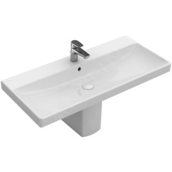Villeroy & Boch Avento - Meuble lavabo 800x470 mm, avec trop-plein, trou de robinetterie, blanc alpin 41568001