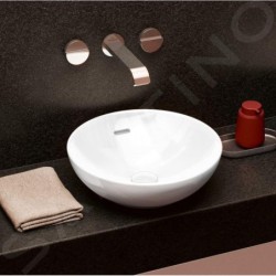 Villeroy & Boch Loop&Friends - Vasque, diamètre 380 mm, avec trop-plein, CeramicPlus, blanc alpin 4A4500R1