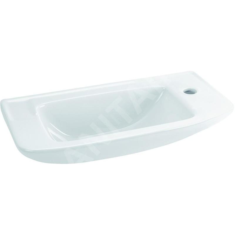 Ideal Standard Eurovit - Lave-mains 500x235x125 mm, un trou pour mitigeur, blanc R421901