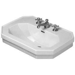 Duravit 1930 - Lavabo avec trop-plein, 600 mm x 410 mm, blanc- lavabo un trou 0438600000