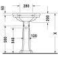 Duravit 1930 - Lavabo avec trop-plein, 600 mm x 410 mm, blanc- lavabo un trou 0438600000