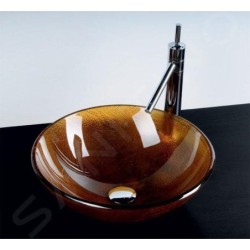 Sapho Beauty - Vasque en verre SUN, diamètre 420 mm, miel 2501-03