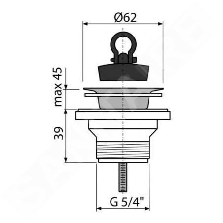 Alcadrain Accessoires - Garniture de vidage 5/4", grille en inox A31