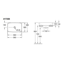 Villeroy & Boch Artis - Vasque, 580x380 mm, blanc alpin 41725801
