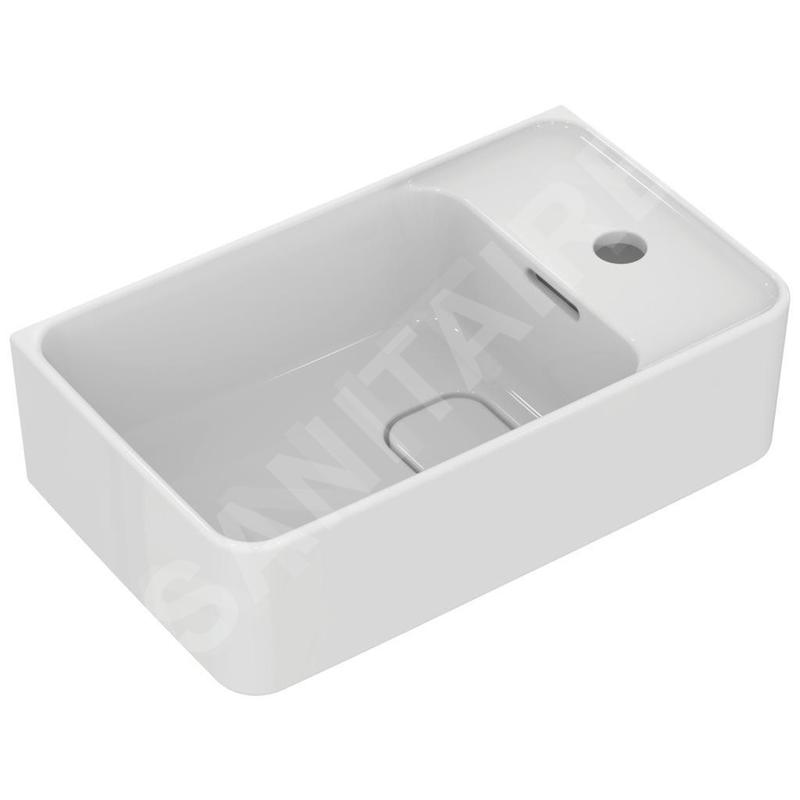 Ideal Standard Strada II - Lave-mains 450x270 mm, 1 trou pour robinet à droite, avec Ideal Plus, blanc T2994MA
