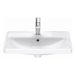 Duravit D-Neo - Vasque à encastrer 600x440 mm, 1 trou pour robinetterie, blanc 0357600027