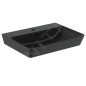 Ideal Standard Connect Air - Lave-mains Cube 600x460x160 mm, avec trop-plein, avec trou pour robinetterie, noir E0298V3