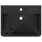 Ideal Standard Connect Air - Lave-mains Cube 600x460x160 mm, avec trop-plein, avec trou pour robinetterie, noir E0298V3