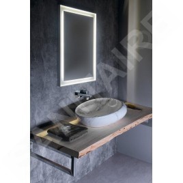 Sapho Dalma - Vasque, diamètre 420 mm, sans trop-plein, sans trou pour robinetterie, carrare MM317