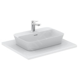 Ideal Standard Ipalyss - Vasque, 550x380 mm, avec trop-plein, un trou pour robinetterie, blanc E207701