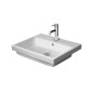 Duravit Vero Air - Lavabo à encastrer 550x455 mm, avec trop-plein, trou pour robinetterie, WonderGliss, blanc 03835500001 Duravit Vero Air - Lavabo à encastrer 550x455 mm, avec trop-plein, trou pour robinetterie, WonderGliss, blanc 03835500001