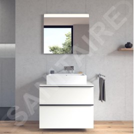 Duravit Vero Air - Meuble lavabo 600x470 mm, avec trop-plein, sans trou de robinetterie, blanc 2350600028