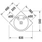 Duravit Architec - Lavabo d’angle un trou sans trop-plein, 635 mm x 540 mm, blanc- lavabo 0448450000 Duravit Architec - Lavabo d’angle un trou sans trop-plein, 635 mm x 540 mm, blanc- lavabo 0448450000