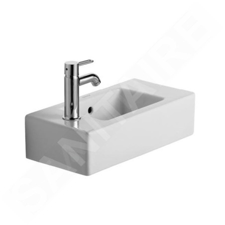 Duravit Vero - Lave-mains 500x250 mm, un trou pour robinetterie à gauche, blanc alpin 0703500009