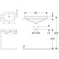 Geberit VariForm - Vasque à encastrer 600x450 mm, avec trop-plein, trou pour robinetterie, blanc 500.732.01.2 Geberit VariForm - Vasque à encastrer 600x450 mm, avec trop-plein, trou pour robinetterie, blanc 500.732.01.2