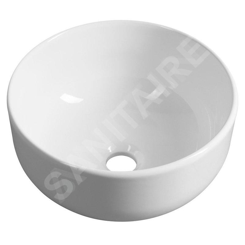 Sapho Lavabos - Vasque à poser, diamètre 33 cm, sans trop-plein, blanc TU0077 Sapho Lavabos - Vasque à poser, diamètre 33 cm, sans trop-plein, blanc TU0077