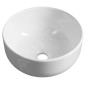 Sapho Lavabos - Vasque à poser, diamètre 33 cm, sans trop-plein, blanc TU0077 Sapho Lavabos - Vasque à poser, diamètre 33 cm, sans trop-plein, blanc TU0077