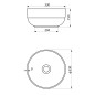 Sapho Lavabos - Vasque à poser, diamètre 33 cm, sans trop-plein, blanc TU0077 Sapho Lavabos - Vasque à poser, diamètre 33 cm, sans trop-plein, blanc TU0077