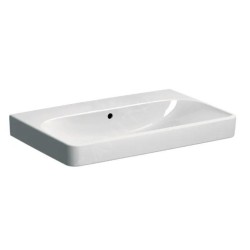 Geberit Smyle Square - Lavabo 750x480x165 mm, avec trop-plein, sans trou pour robinetterie, blanc 500.249.00.2